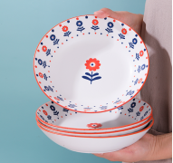 亚光釉向阳花8英寸盘